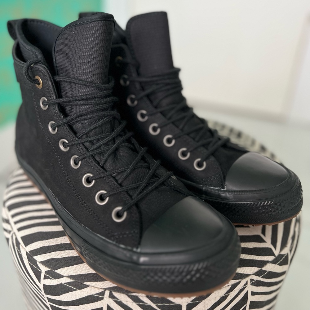 Converse Waterproof Black High-Top Sneakers
